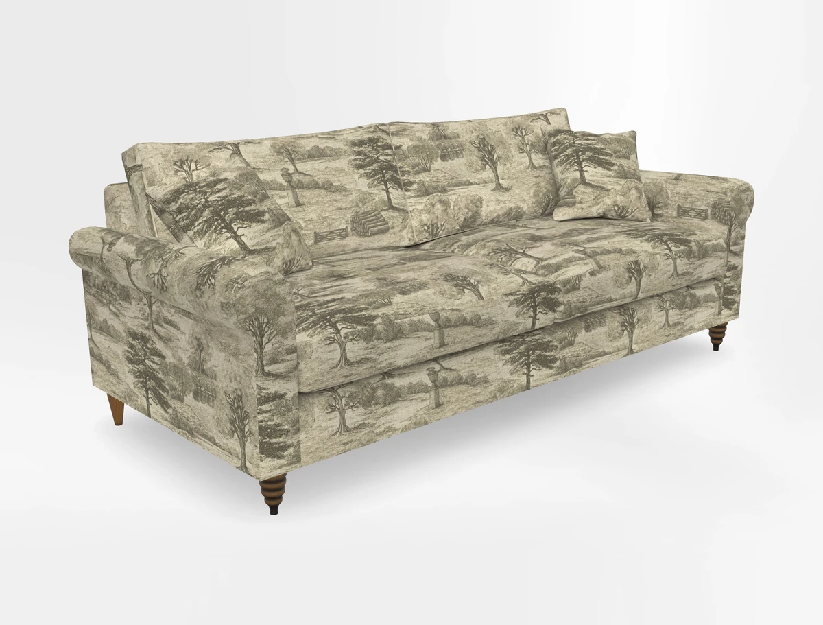 Apuldram 4 Seater Sofa in Clever Cotton Mix Mineral 