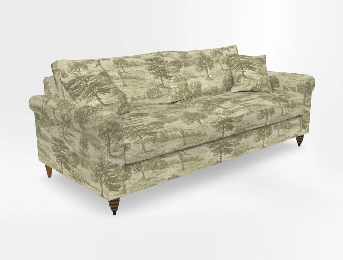 Apuldram 4 Seater Sofa in Clever Cotton Mix Mineral 
