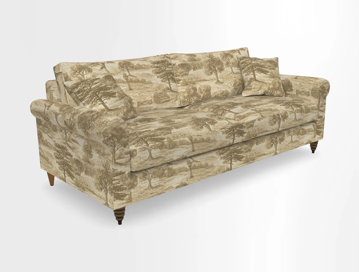 Apuldram 4 Seater Sofa in Clever Cotton Mix Mineral 