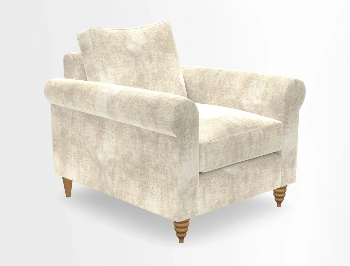 Apuldram Chair in Two Tone Plain Biscuit