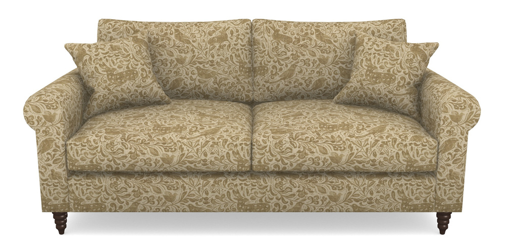 Product photograph of Apuldram 3 Seater Sofa In V A Drawn From Nature - Bird And Rabbit - Gold from Sofas and Stuff Limited