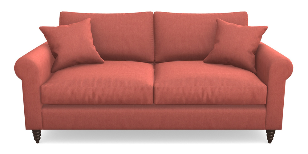 Product photograph of Apuldram 3 Seater Sofa In Clever Tough And Eco Velvet - Damson from Sofas and Stuff Limited