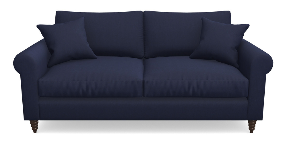 Product photograph of Apuldram 3 Seater Sofa In Clever Tough And Eco Velvet - Indigo from Sofas and Stuff Limited