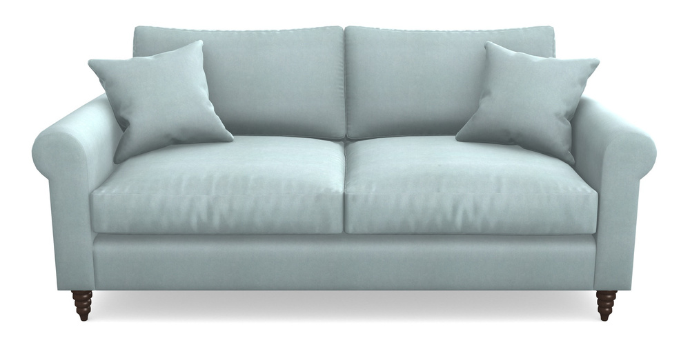 Product photograph of Apuldram 3 Seater Sofa In Clever Tough And Eco Velvet - Mineral from Sofas and Stuff Limited