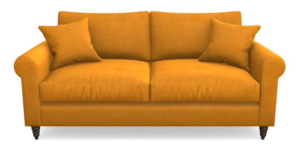 Product photograph of Apuldram 3 Seater Sofa In Clever Tough And Eco Velvet - Spice from Sofas and Stuff Limited