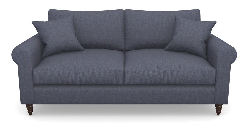 Product photograph of Apuldram 3 Seater Sofa In Easy Clean Plain - Navy from Sofas and Stuff Limited