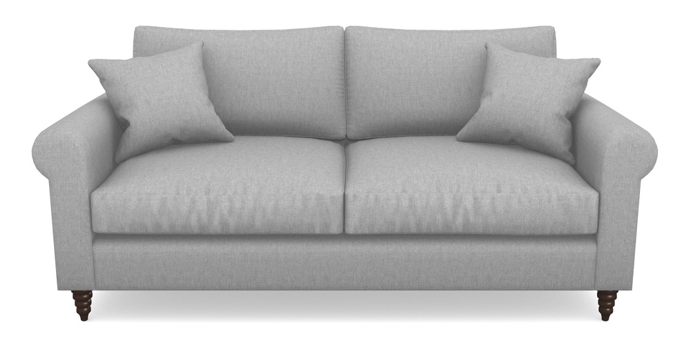 Product photograph of Apuldram 3 Seater Sofa In Easy Clean Plain - Silver from Sofas and Stuff Limited