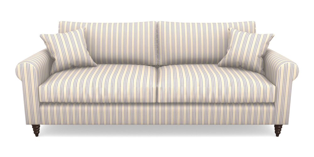 Product photograph of Apuldram 4 Seater Sofa In Cloth 22 - Racing Stripes Ayr - Blueberry from Sofas and Stuff Limited