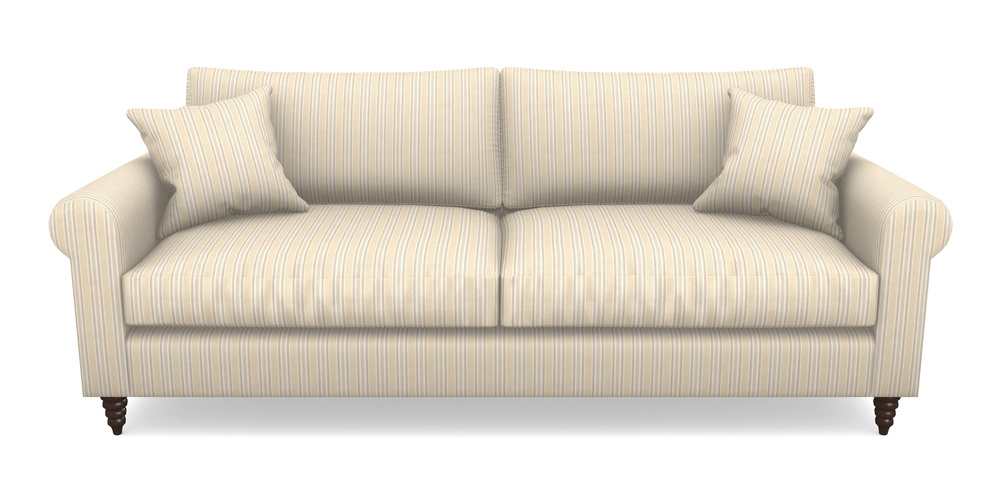 Product photograph of Apuldram 4 Seater Sofa In Cloth 22 - Racing Stripes Ayr - Dove from Sofas and Stuff Limited