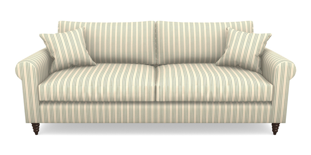 Product photograph of Apuldram 4 Seater Sofa In Cloth 22 - Racing Stripes Ayr - Mint from Sofas and Stuff Limited
