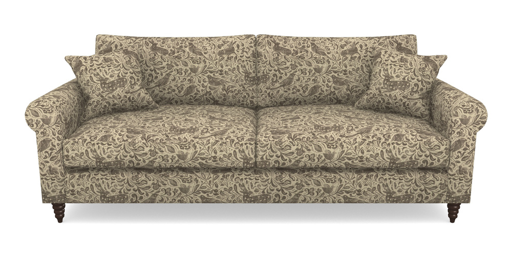 Product photograph of Apuldram 4 Seater Sofa In V A Drawn From Nature - Bird And Rabbit - Brown from Sofas and Stuff Limited