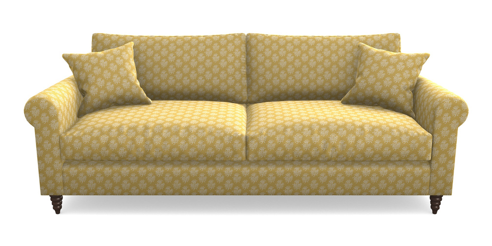 Product photograph of Apuldram 4 Seater Sofa In Cloth 21 - Coral 1 - Canary from Sofas and Stuff Limited