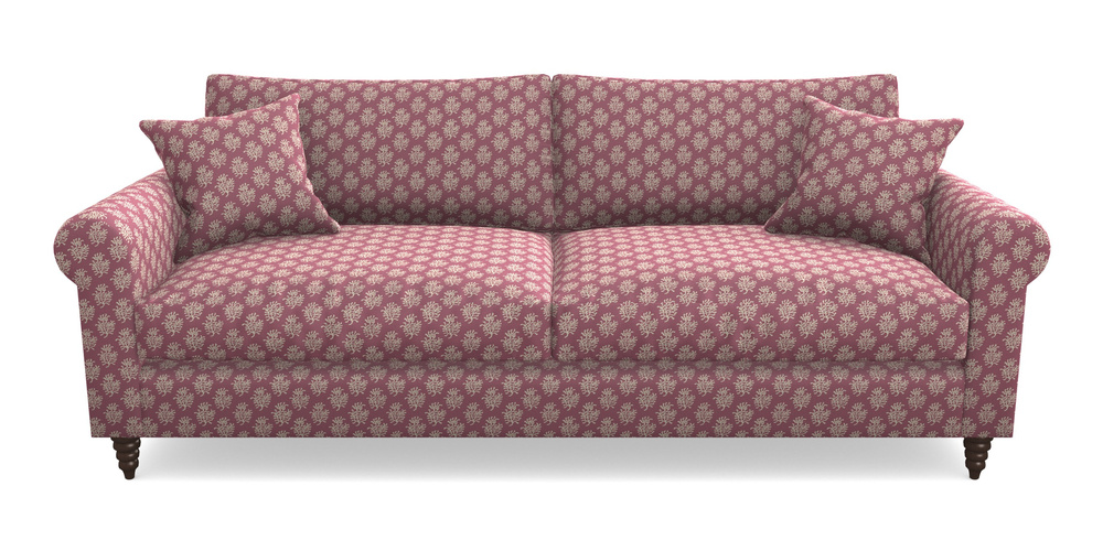 Product photograph of Apuldram 4 Seater Sofa In Cloth 21 - Coral 1 - Cassis from Sofas and Stuff Limited