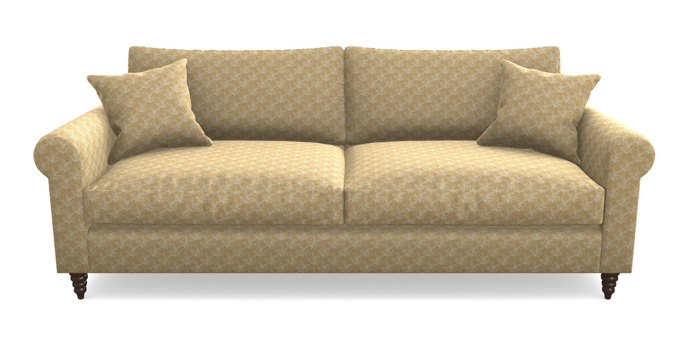 Product photograph of Apuldram 4 Seater Sofa In Cloth 21 - Decorative Leaf - Quince from Sofas and Stuff Limited