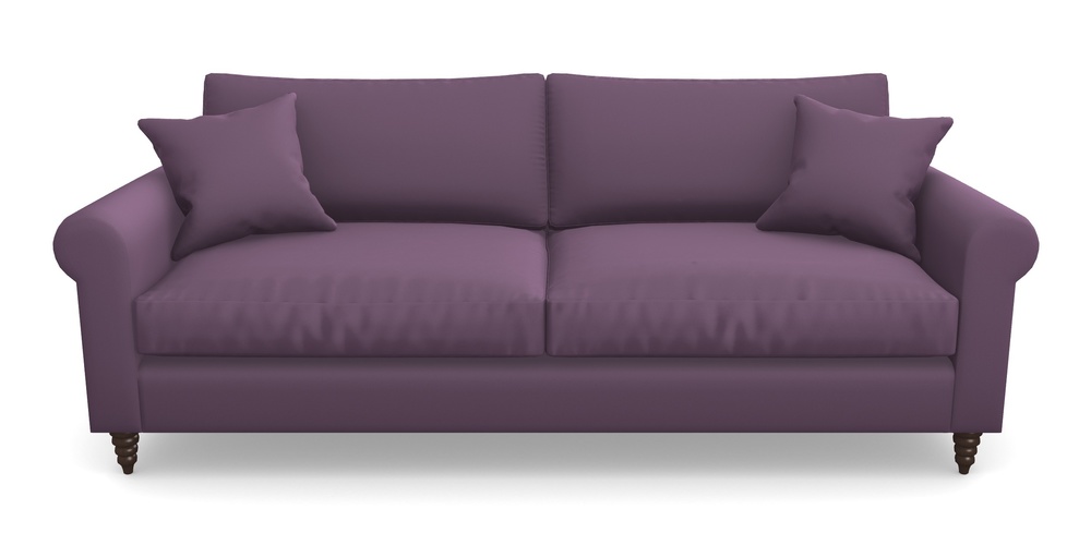Product photograph of Apuldram 4 Seater Sofa In Clever Glossy Velvet - Blackcurrant from Sofas and Stuff Limited