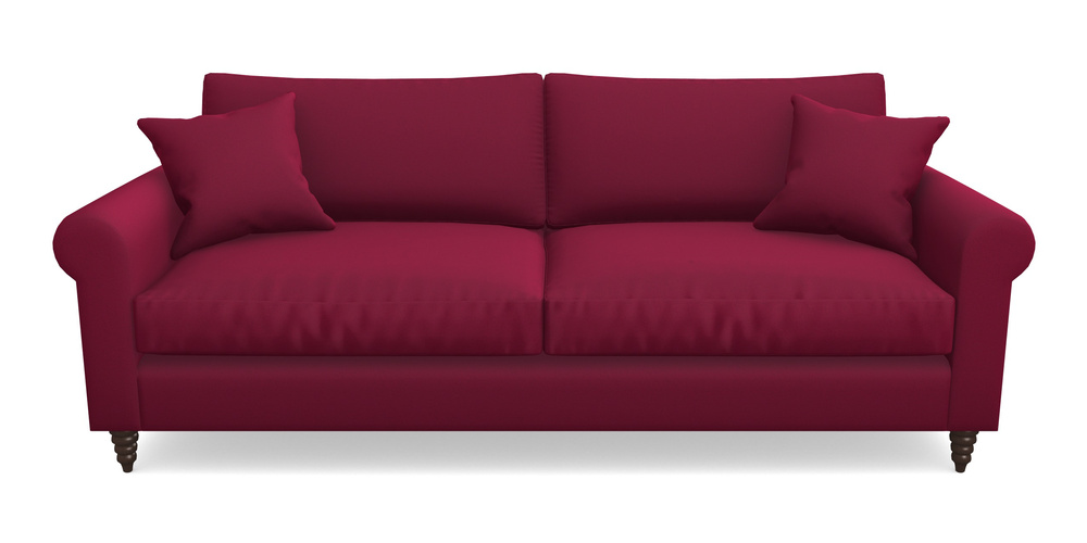 Product photograph of Apuldram 4 Seater Sofa In Clever Glossy Velvet - Chianti from Sofas and Stuff Limited