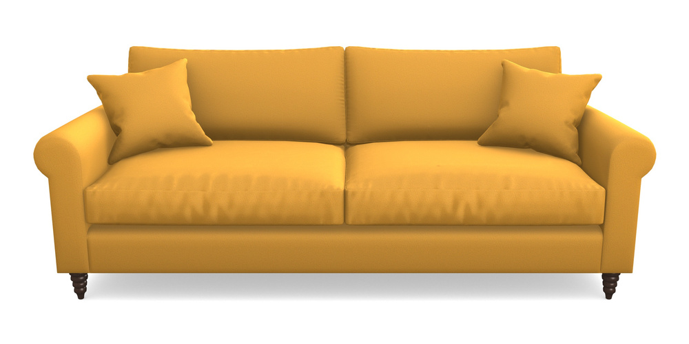Product photograph of Apuldram 4 Seater Sofa In Clever Glossy Velvet - Fools Gold from Sofas and Stuff Limited