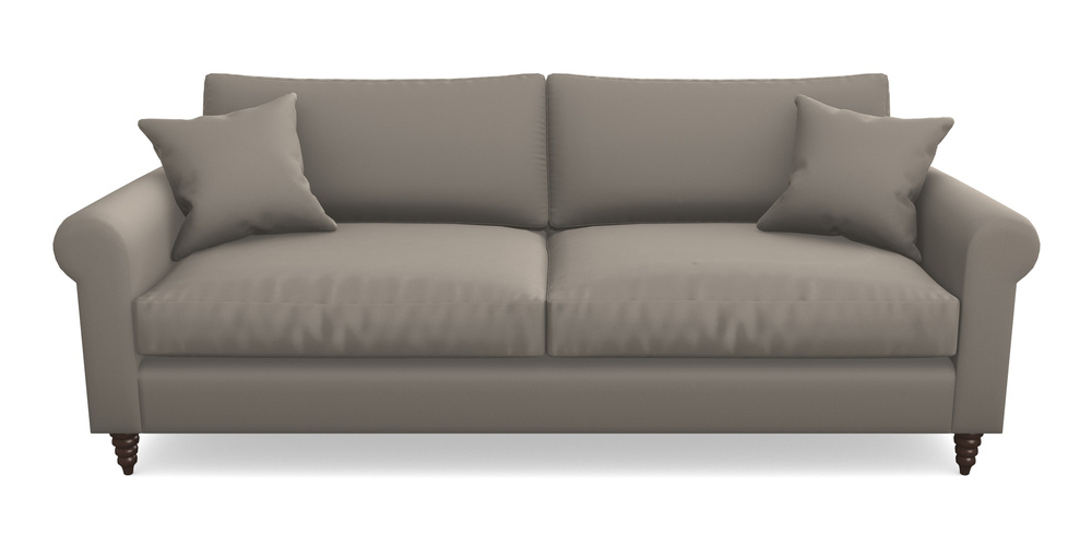 Product photograph of Apuldram 4 Seater Sofa In Clever Glossy Velvet - Mole from Sofas and Stuff Limited