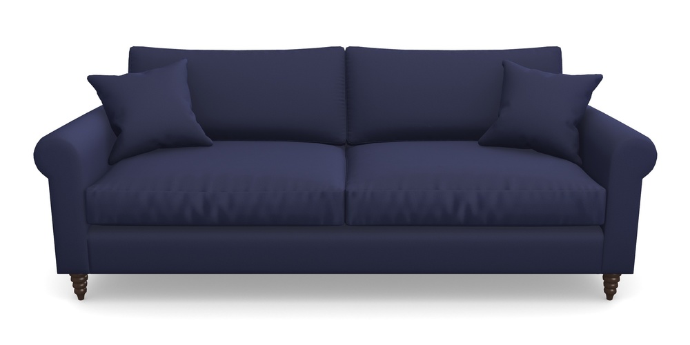 Product photograph of Apuldram 4 Seater Sofa In Clever Glossy Velvet - Navy from Sofas and Stuff Limited