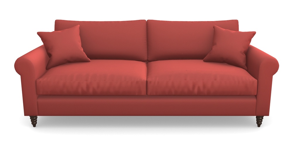 Product photograph of Apuldram 4 Seater Sofa In Clever Glossy Velvet - Scorched Earth from Sofas and Stuff Limited