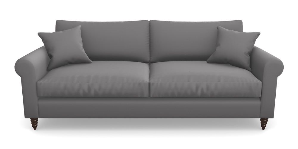 Product photograph of Apuldram 4 Seater Sofa In Clever Glossy Velvet - Shadow from Sofas and Stuff Limited