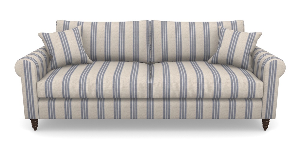 Product photograph of Apuldram 4 Seater Sofa In Cloth 18 Stripes - Bengal - Indigo from Sofas and Stuff Limited