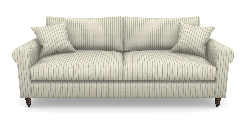 Product photograph of Apuldram 4 Seater Sofa In Cloth 18 Stripes - Ticking - Basil from Sofas and Stuff Limited
