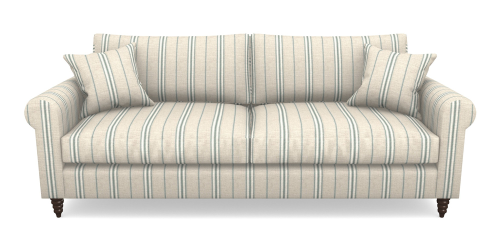 Product photograph of Apuldram 4 Seater Sofa In Cloth 18 Stripes - Regimental - Basil from Sofas and Stuff Limited