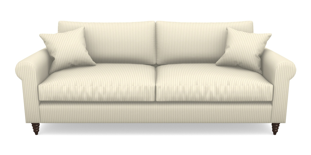 Product photograph of Apuldram 4 Seater Sofa In Cotton Stripe - Grey from Sofas and Stuff Limited