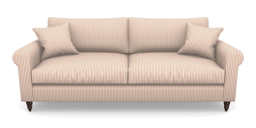 Product photograph of Apuldram 4 Seater Sofa In Cotton Stripe - Peony from Sofas and Stuff Limited