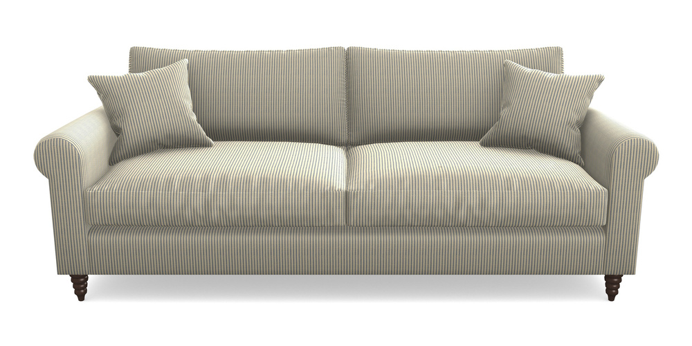 Product photograph of Apuldram 4 Seater Sofa In Cloth 21 - Simple Stripe - Bilberry from Sofas and Stuff Limited
