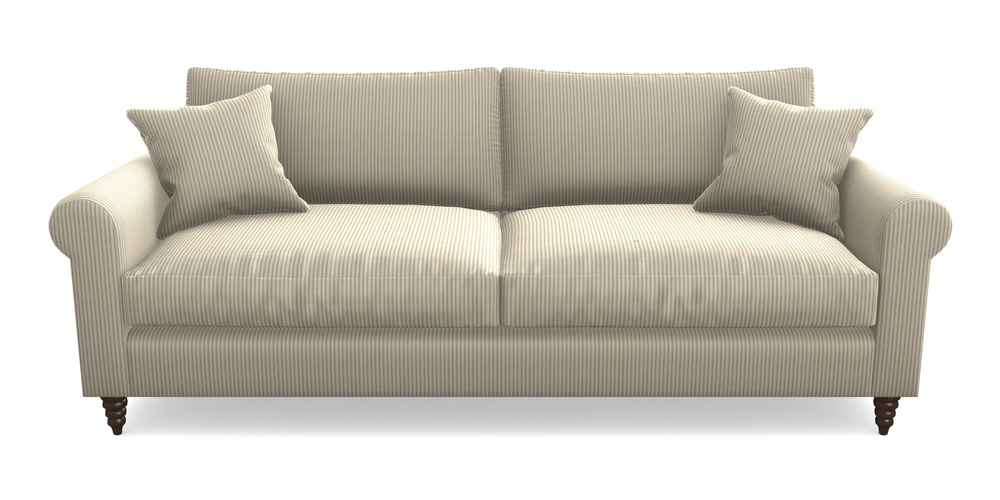 Product photograph of Apuldram 4 Seater Sofa In Cloth 21 - Simple Stripe - Magnesium from Sofas and Stuff Limited