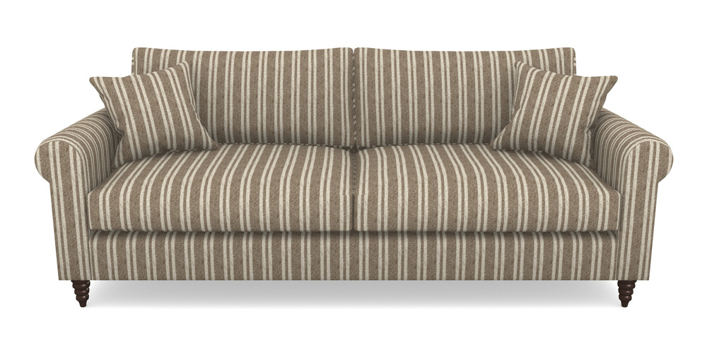 Product photograph of Apuldram 4 Seater Sofa In Cloth 22 - Barcode - Peat from Sofas and Stuff Limited