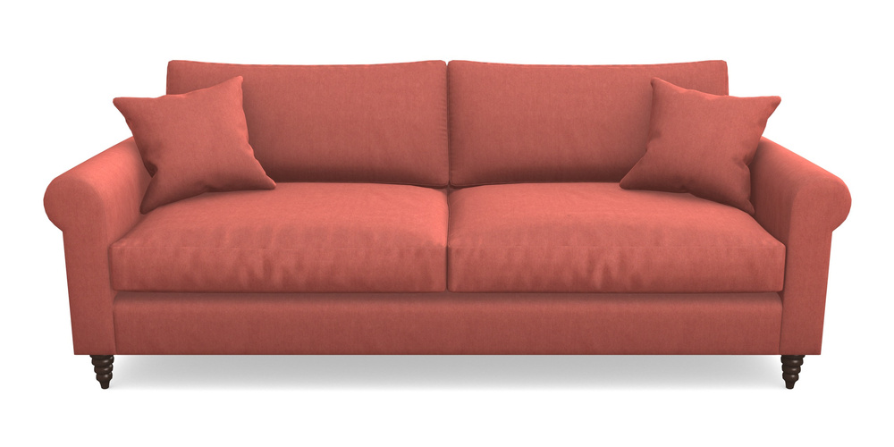Product photograph of Apuldram 4 Seater Sofa In Clever Tough And Eco Velvet - Damson from Sofas and Stuff Limited