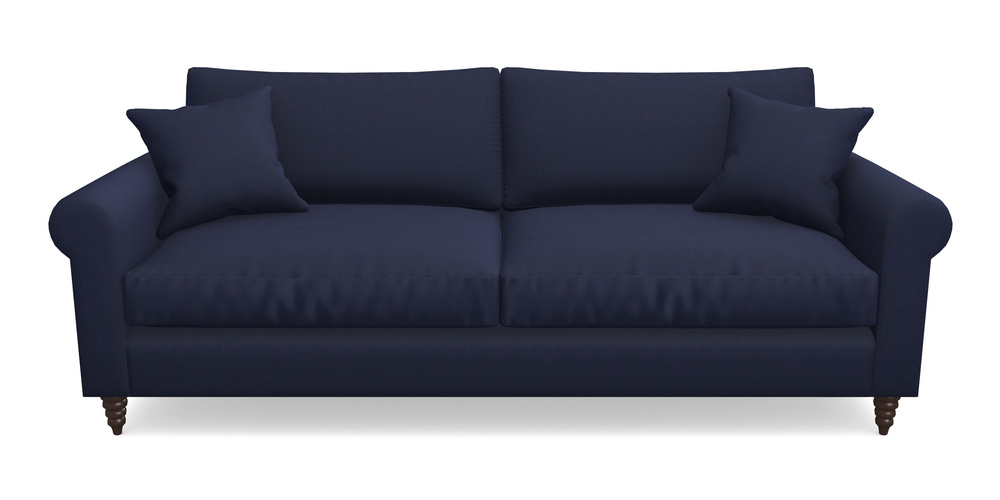 Product photograph of Apuldram 4 Seater Sofa In Clever Tough And Eco Velvet - Indigo from Sofas and Stuff Limited