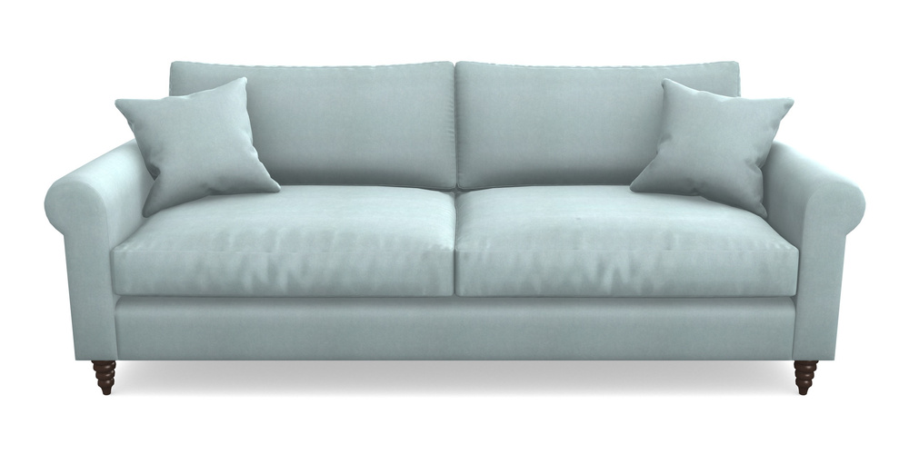 Product photograph of Apuldram 4 Seater Sofa In Clever Tough And Eco Velvet - Mineral from Sofas and Stuff Limited