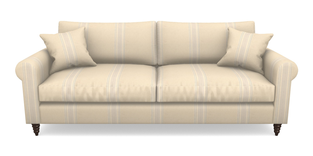 Product photograph of Apuldram 4 Seater Sofa In Cloth 22 - Racing Stripes Cheltenham - Dove from Sofas and Stuff Limited