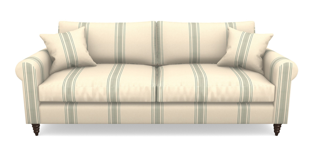 Product photograph of Apuldram 4 Seater Sofa In Cloth 22 - Racing Stripes Cheltenham - Mint from Sofas and Stuff Limited