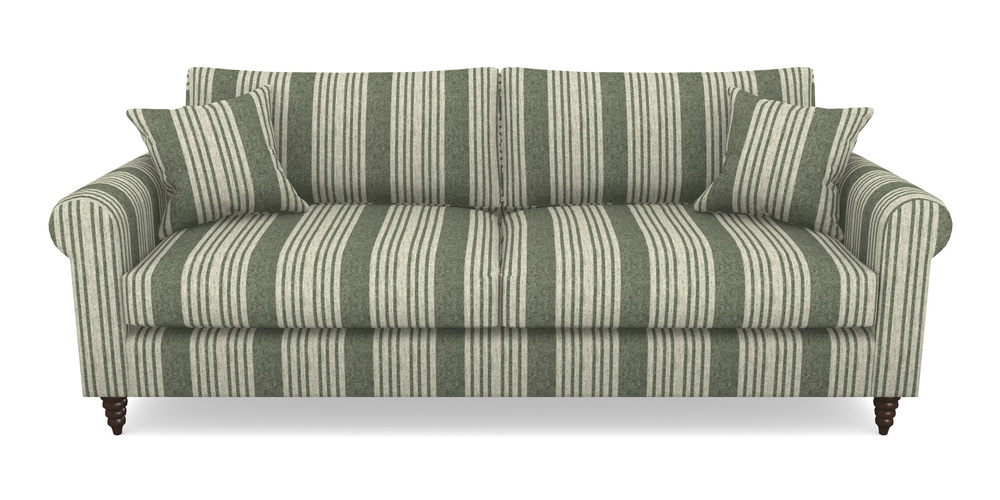 Product photograph of Apuldram 4 Seater Sofa In Cloth 22 - Bayadere - Courgette from Sofas and Stuff Limited