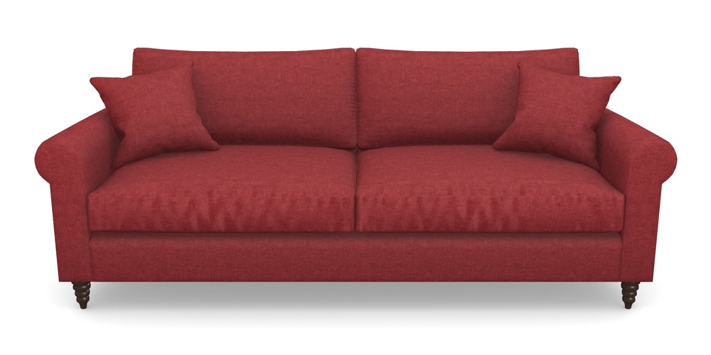 Product photograph of Apuldram 4 Seater Sofa In Easy Clean Plain - Claret from Sofas and Stuff Limited