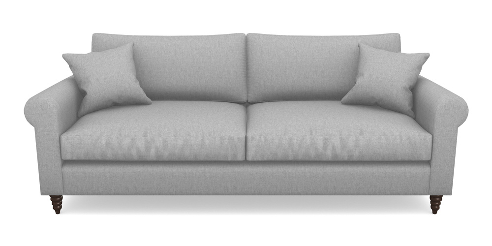 Product photograph of Apuldram 4 Seater Sofa In Easy Clean Plain - Silver from Sofas and Stuff Limited