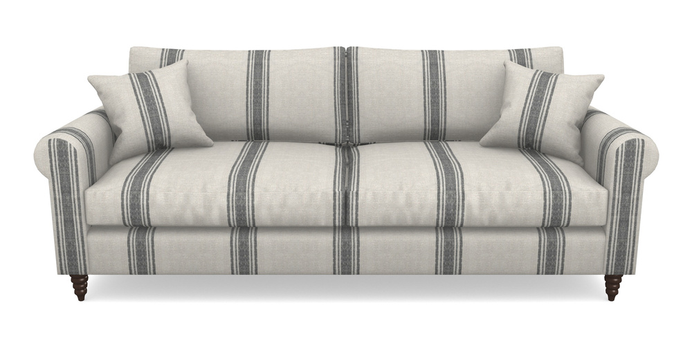 Product photograph of Apuldram 4 Seater Sofa In Flemish Stripe - Flemish Black from Sofas and Stuff Limited