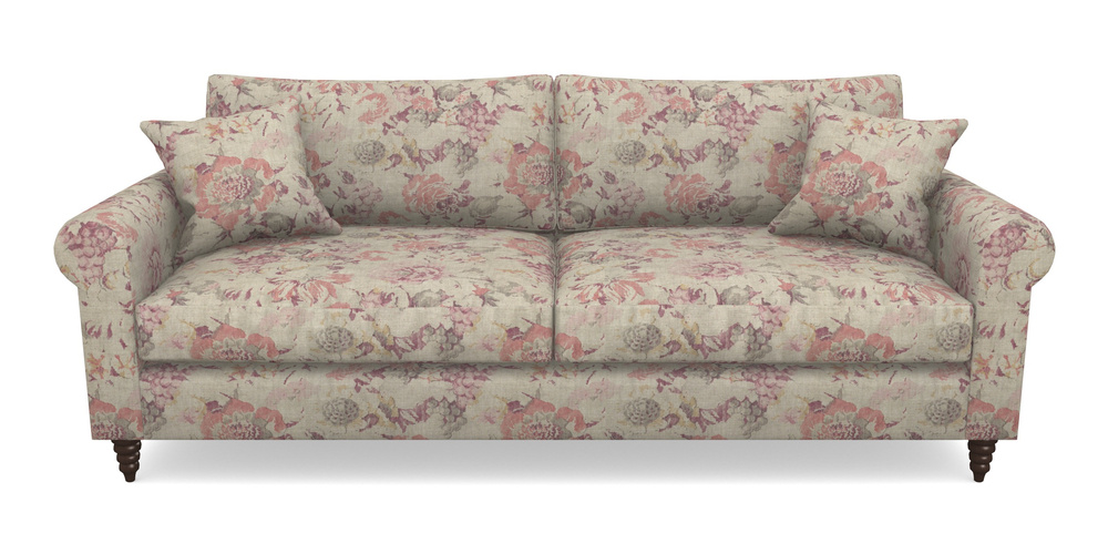 Product photograph of Apuldram 4 Seater Sofa In Floral Linen - Faith Antique Sangria from Sofas and Stuff Limited