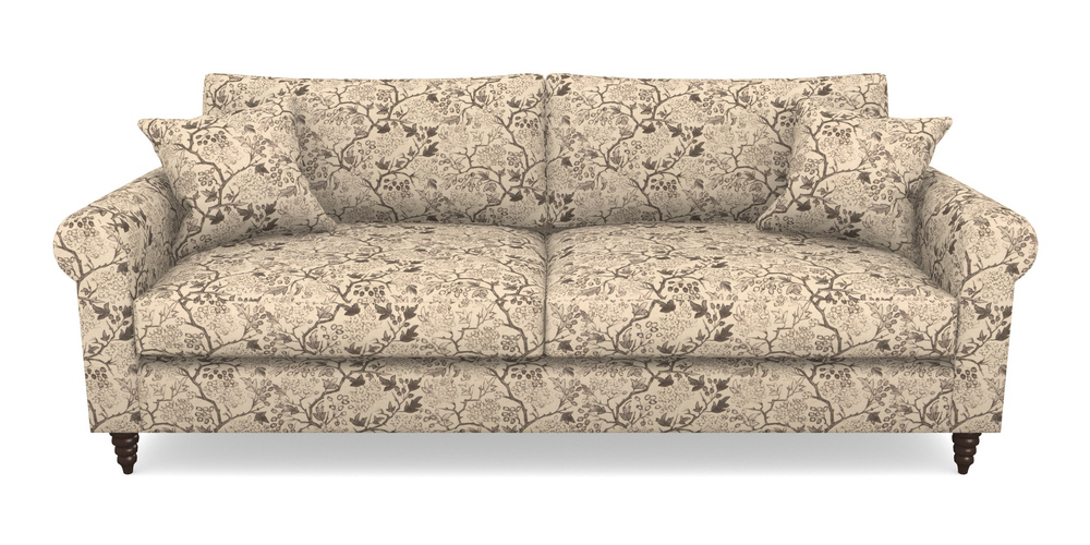 Product photograph of Apuldram 4 Seater Sofa In Rhs Collection - Gertrude Jekyll Linen Cotton Blend - Brown from Sofas and Stuff Limited