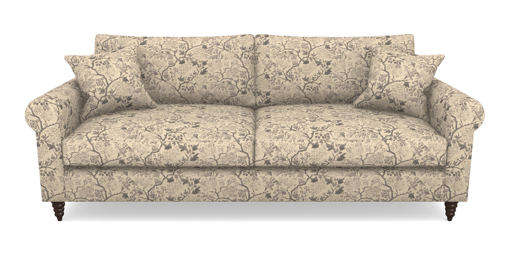Product photograph of Apuldram 4 Seater Sofa In Rhs Collection - Gertrude Jekyll Linen Cotton Blend - Grey from Sofas and Stuff Limited