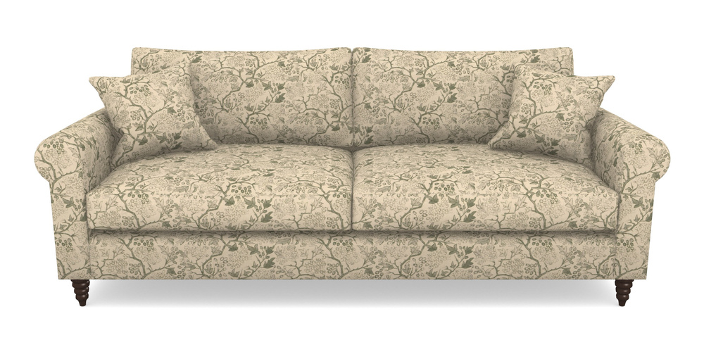 Product photograph of Apuldram 4 Seater Sofa In Rhs Collection - Gertrude Jekyll Linen Cotton Blend - Green from Sofas and Stuff Limited