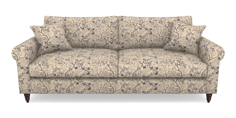 Product photograph of Apuldram 4 Seater Sofa In Rhs Collection - Gertrude Jekyll Linen Cotton Blend - Navy from Sofas and Stuff Limited