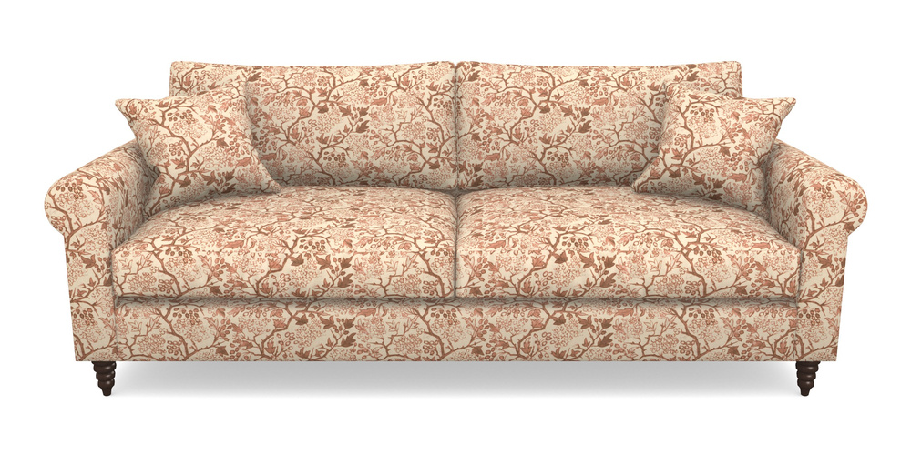 Product photograph of Apuldram 4 Seater Sofa In Rhs Collection - Gertrude Jekyll Linen Cotton Blend - Rust from Sofas and Stuff Limited