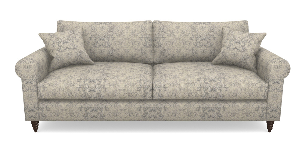 Product photograph of Apuldram 4 Seater Sofa In Grace Linen - Sapphire from Sofas and Stuff Limited
