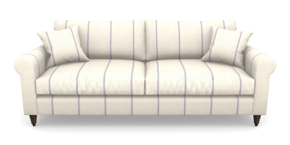Product photograph of Apuldram 4 Seater Sofa In Grain Sack Stripe - Blue from Sofas and Stuff Limited